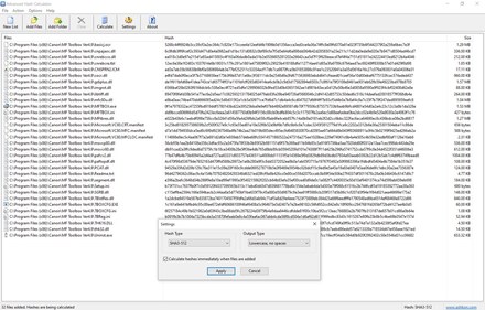 Advanced Hash Calculator main window