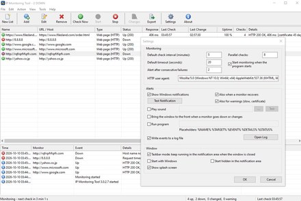 IP Monitoring Tool main window